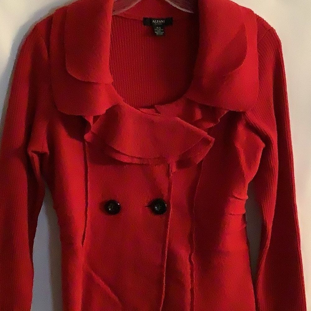 Alfani 100% Merino Wool Red Sweater